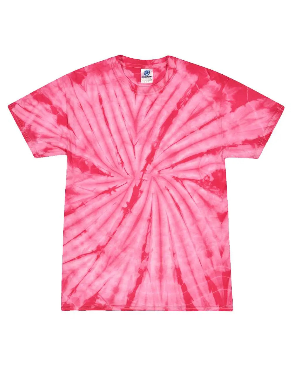 Colortone 1000c Multi-color Tie-dyed T-shirt - 1000 - Spider Pink - Adult s