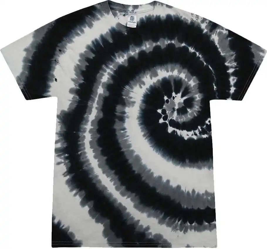 Colortone 1000c Multi-color Tie-dyed T-shirt - 1000 - Swirl Black - s