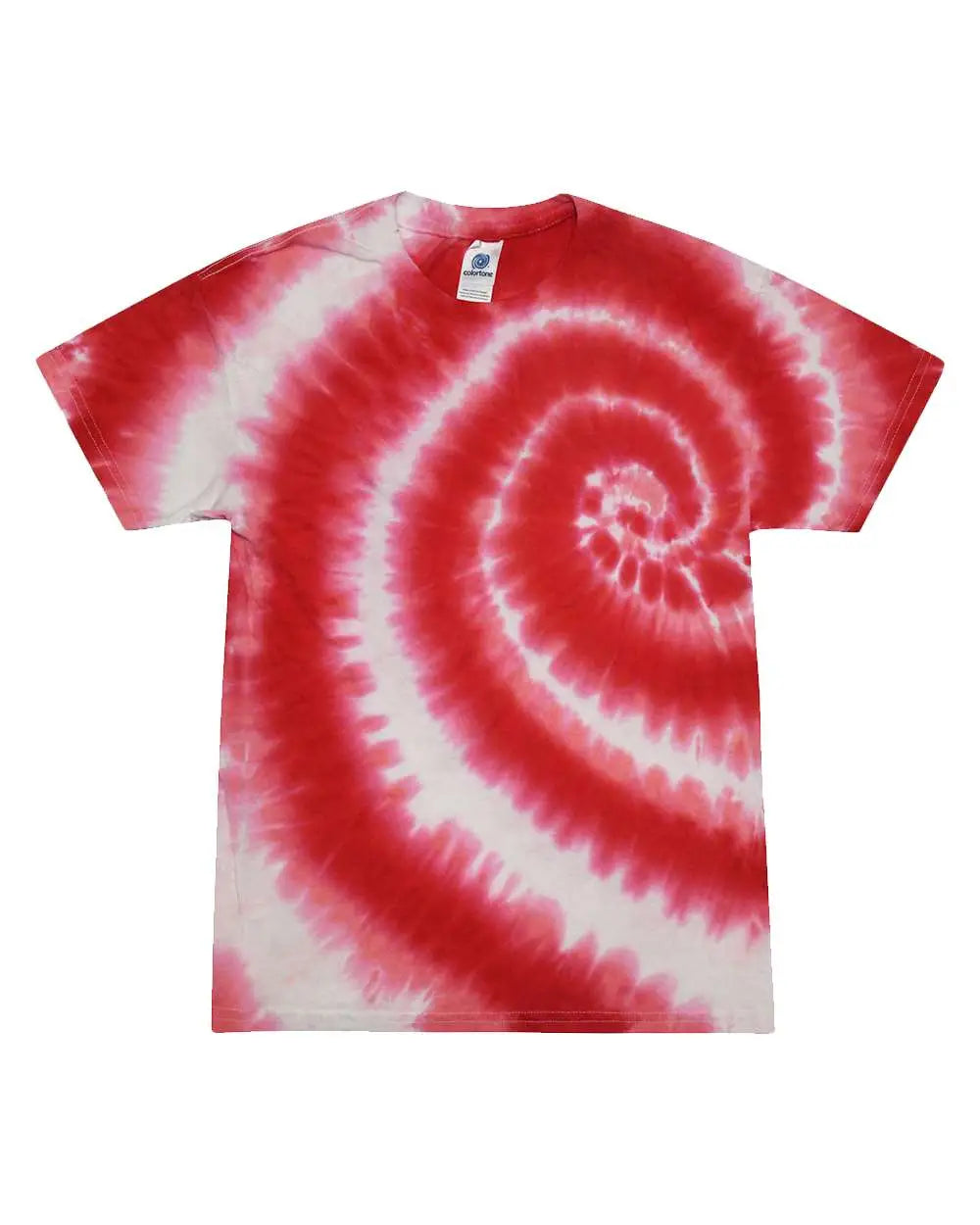 Colortone 1000c Multi-color Tie-dyed T-shirt - 1000 - Swirl Red - Adult s