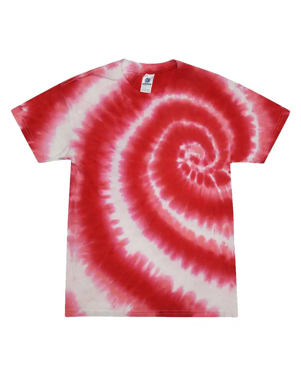 Colortone 1000c Multi-color Tie-dyed T-shirt - 1000 - Swirl Red - s