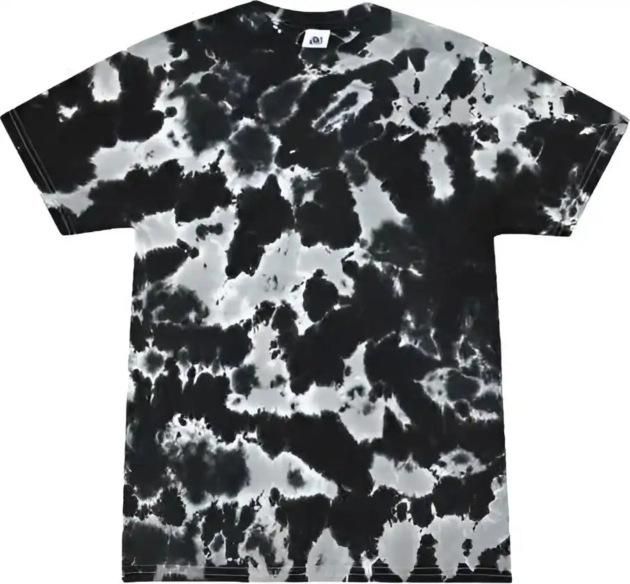 Colortone 1000y Youth Multi Color Tie Dyed t Shirt Black