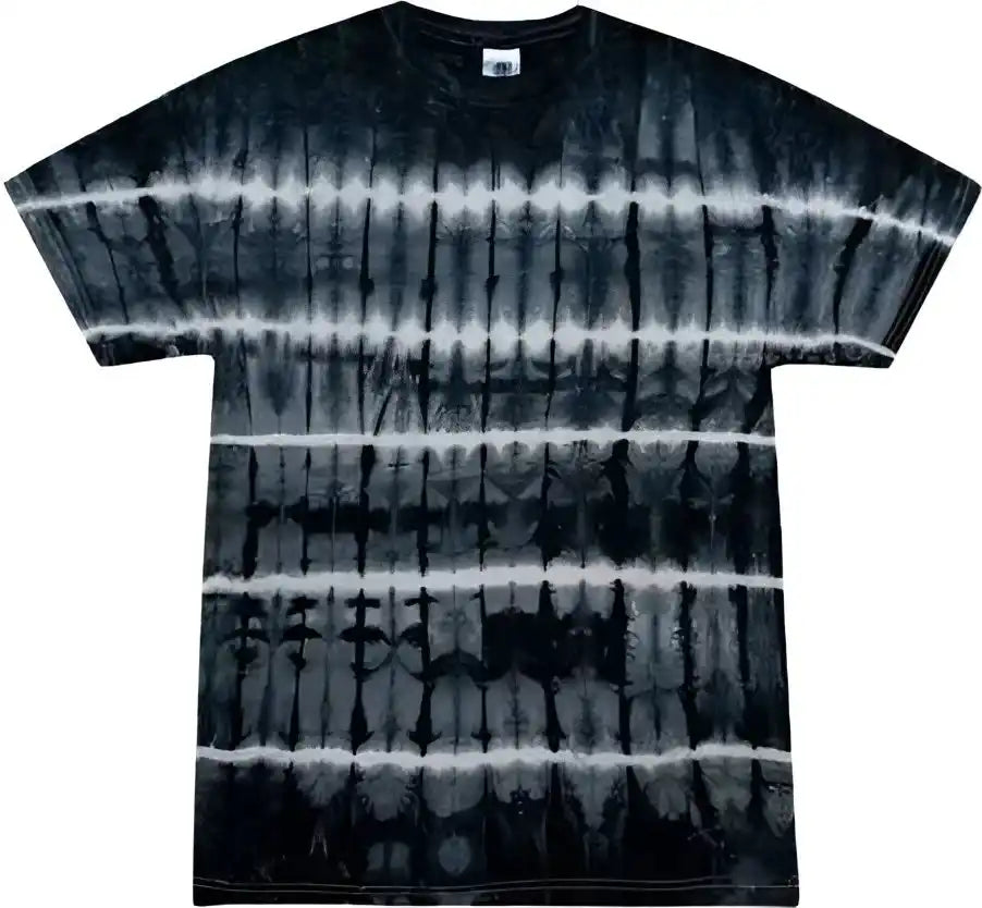 Colortone 1000y Youth Multi Color Tie Dyed t Shirt Black Shibori