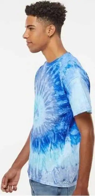 Colortone 1000y Youth Multi Color Tie Dyed t Shirt Blue Jerry