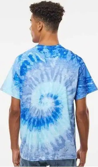 Colortone 1000y Youth Multi Color Tie Dyed t Shirt Blue Jerry
