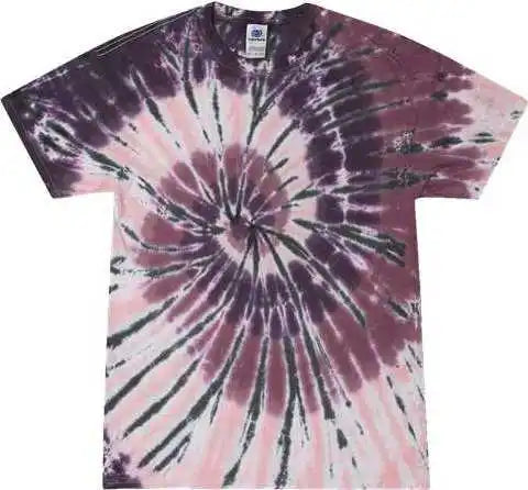Colortone 1000y Youth Multi Color Tie Dyed t Shirt Cherry Cola