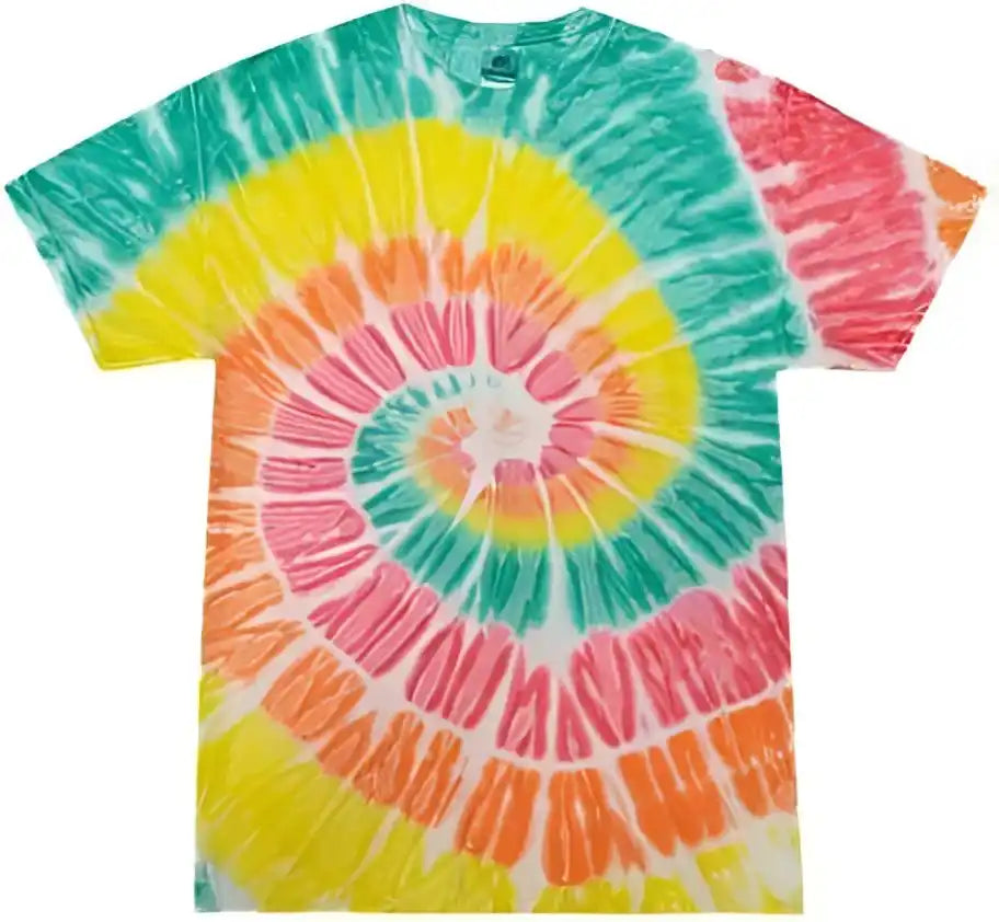 Colortone 1000y Youth Multi Color Tie Dyed t Shirt Citrus