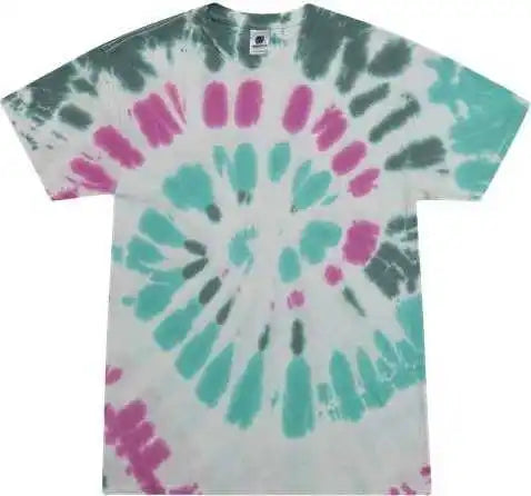 Colortone 1000y Youth Multi Color Tie Dyed t Shirt Everglades