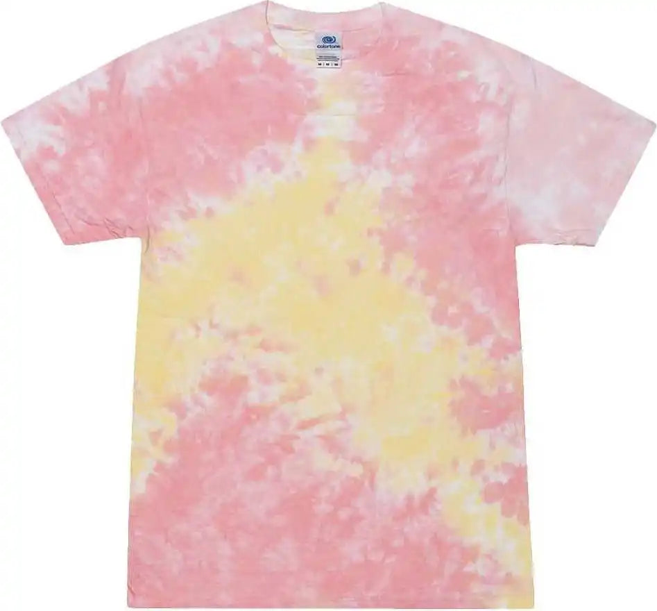 Colortone 1000y Youth Multi Color Tie Dyed t Shirt Funnel Cake