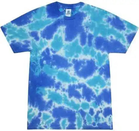 Colortone 1000y Youth Multi-color Tie-dyed T-shirt - Multi Blue