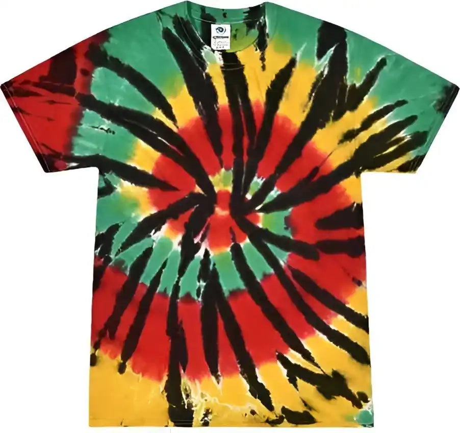 Colortone 1000y Youth Multi Color Tie Dyed t Shirt Rasta Web