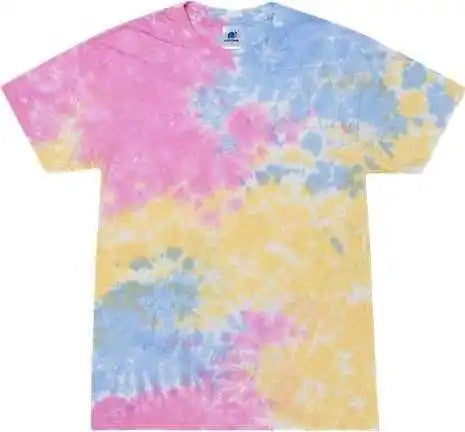 Colortone 1000y Youth Multi-color Tie-dyed T-shirt - Sherbet