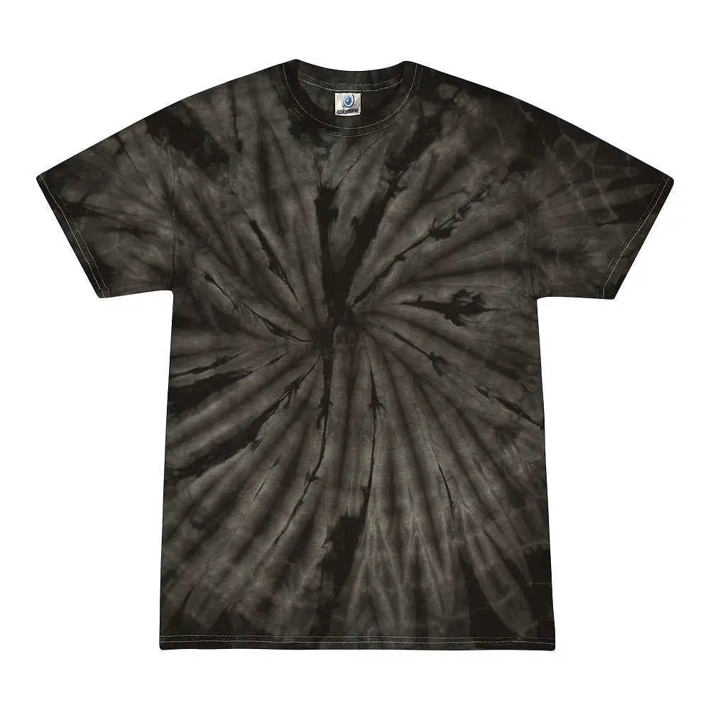 Colortone 1000y Youth Multi-color Tie-dyed T-shirt - Spider Black