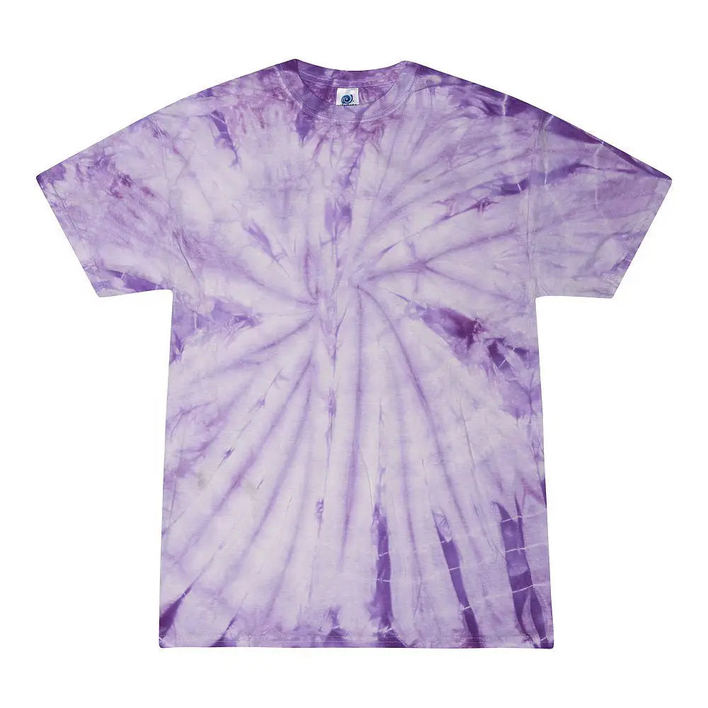 Colortone 1000y Youth Multi-color Tie-dyed T-shirt - Spider Lavender