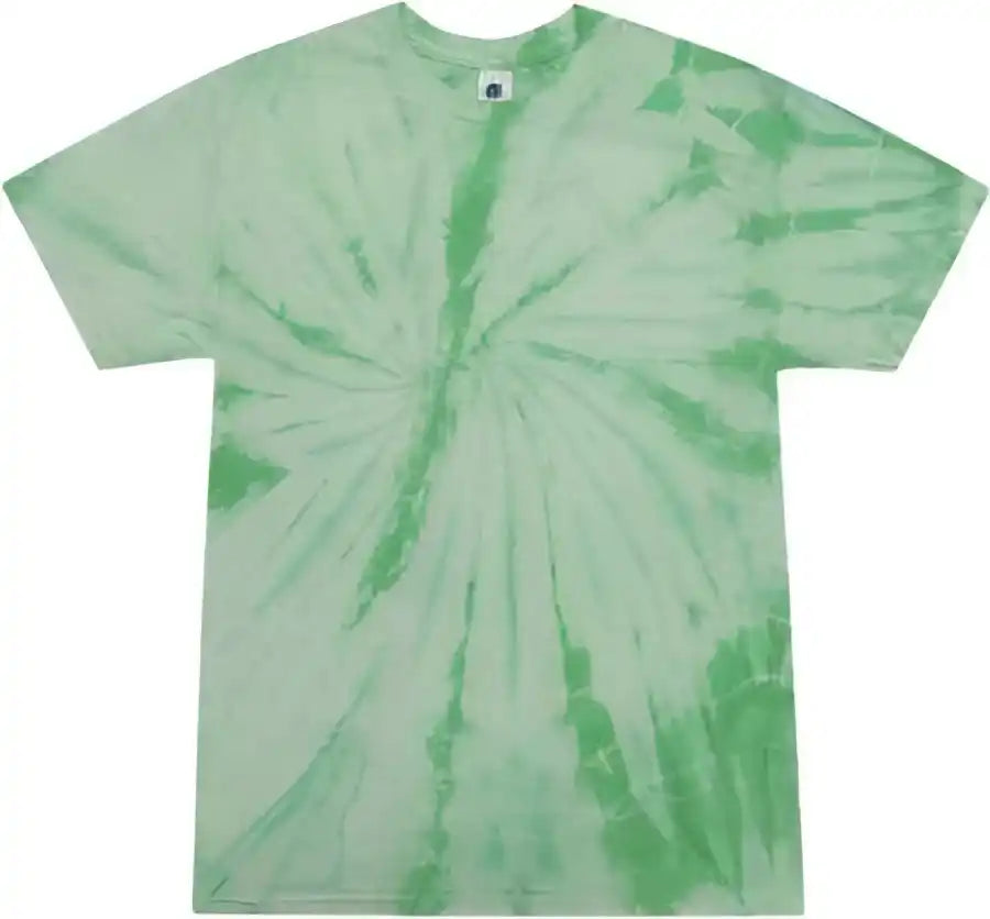 Colortone 1000y Youth Multi Color Tie Dyed t Shirt Spider Mint