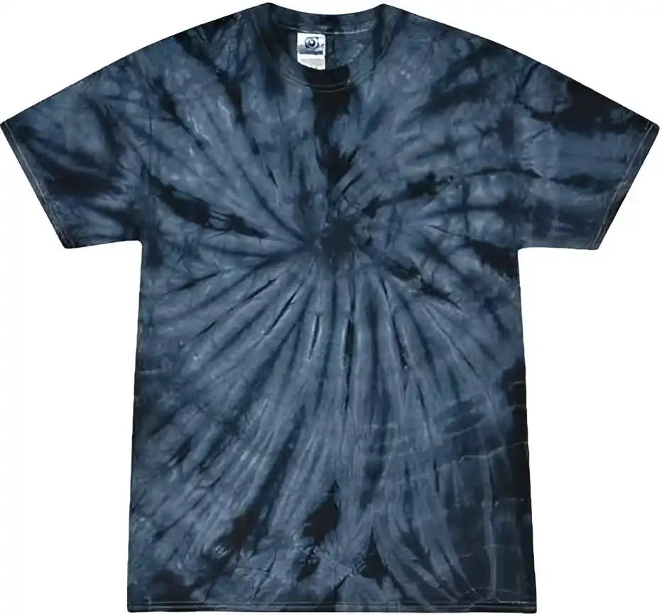 Colortone 1000y Youth Multi Color Tie Dyed t Shirt Spider Navy