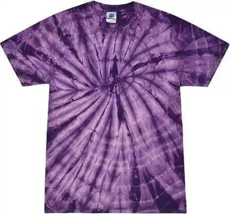 Colortone 1000y Youth Multi-color Tie-dyed T-shirt - Spider Purple