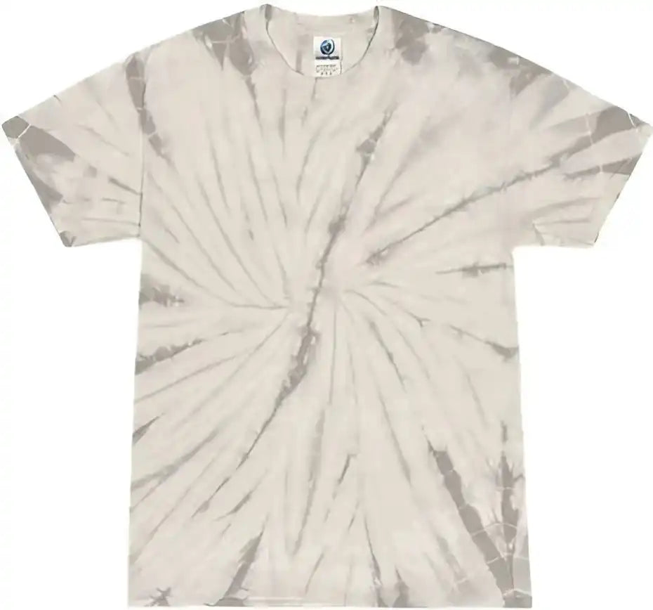 Colortone 1000y Youth Multi Color Tie Dyed t Shirt Spider Silver