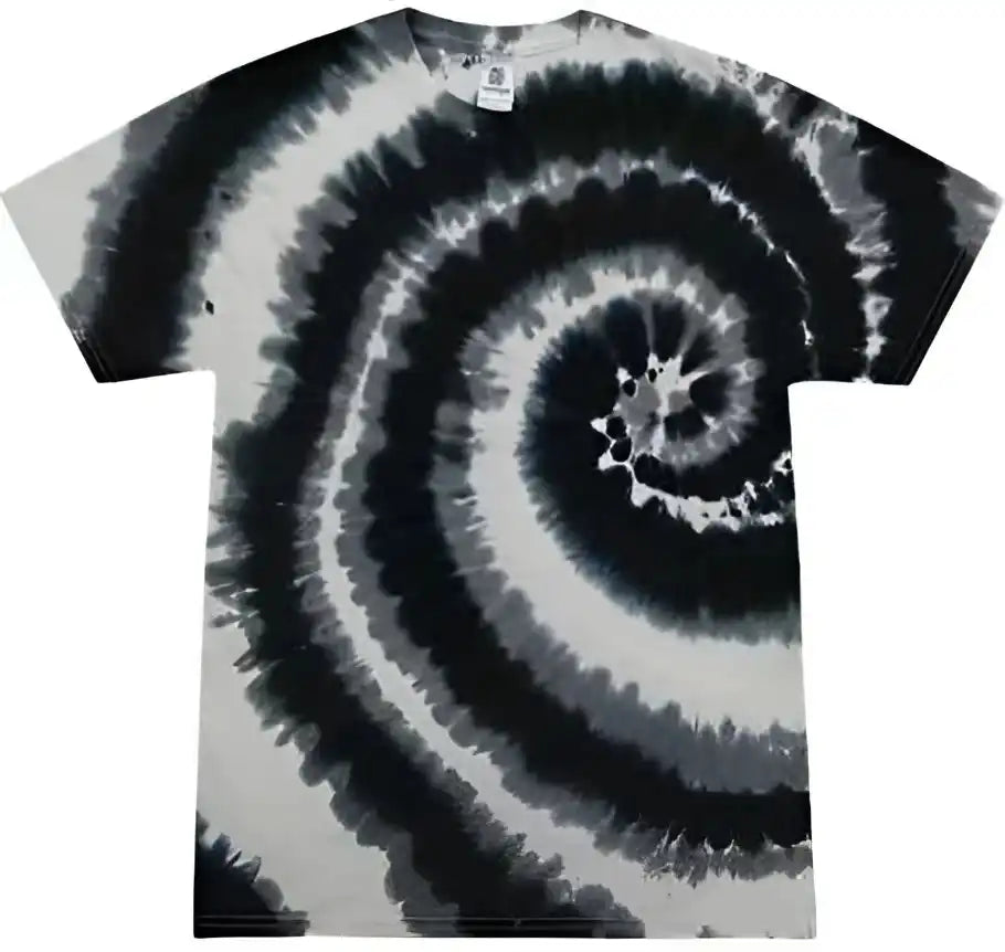 Colortone 1000y Youth Multi Color Tie Dyed t Shirt Swirl Black