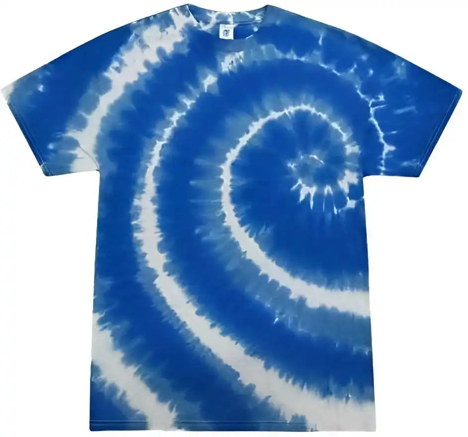 Colortone 1000y Youth Multi Color Tie Dyed t Shirt Swirl Blue