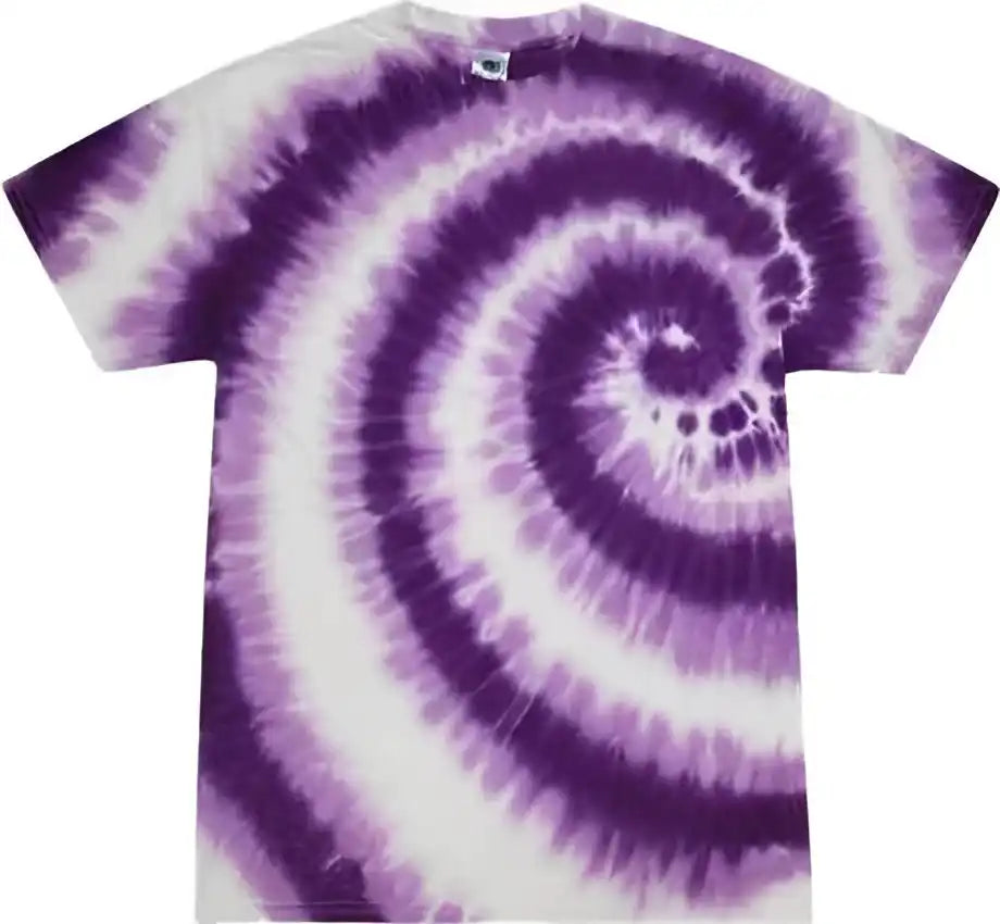 Colortone 1000y Youth Multi Color Tie Dyed t Shirt Swirl Purple