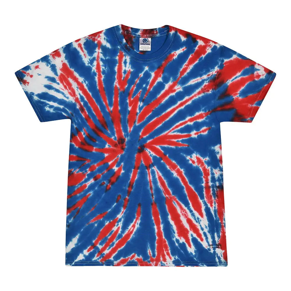 Colortone 1000y Youth Multi-color Tie-dyed T-shirt - Union Jack
