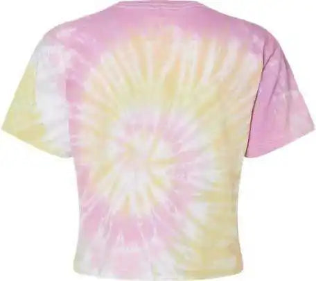 Colortone 1050 Women’s Tie Dyed Crop t Shirt Desert Rose