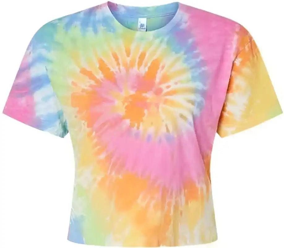 Colortone 1050 Women’s Tie Dyed Crop t Shirt Eternity