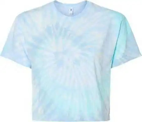 Colortone 1050 Women’s Tie-dyed Crop T-shirt - Lagoon