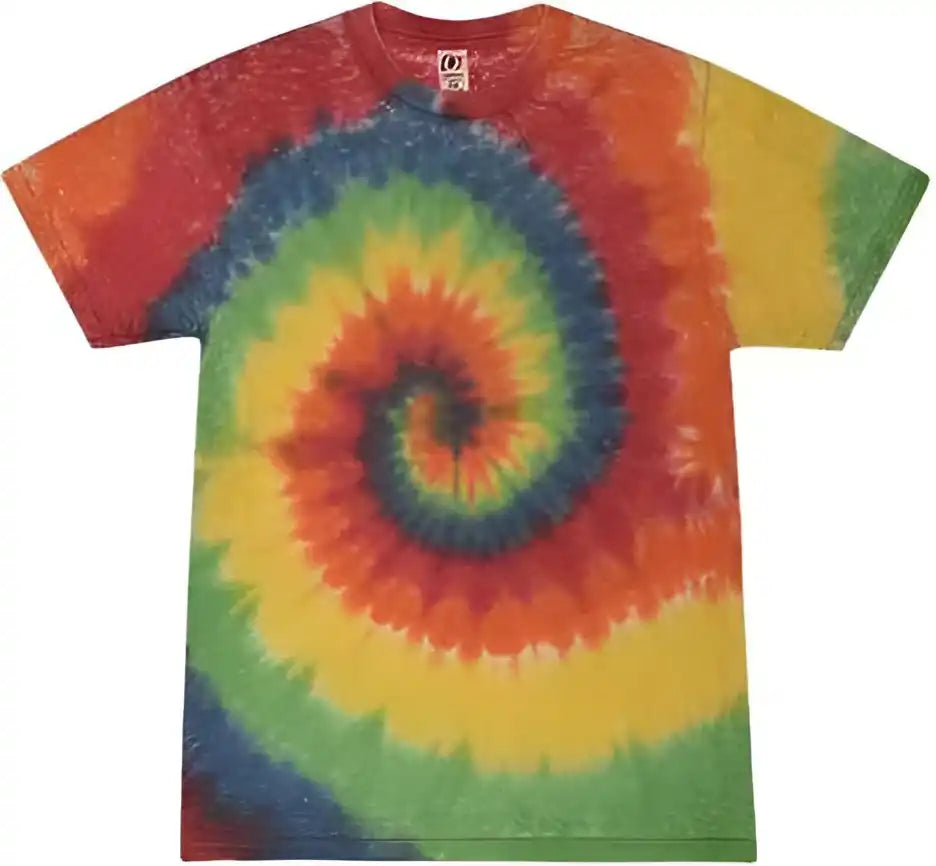 Colortone 1090 Festival Tie Dyed t Shirt Rainbow