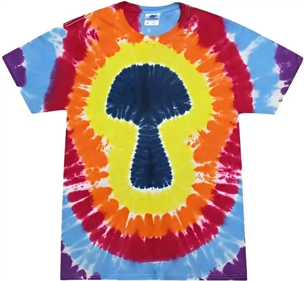 Colortone 1150 Shapes Tie Dyed t Shirt Multicolor Mushroom