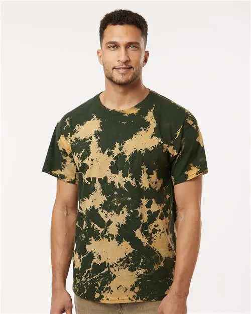 Colortone 1385 Unisex Bleach out Dyed T-shirt - Green