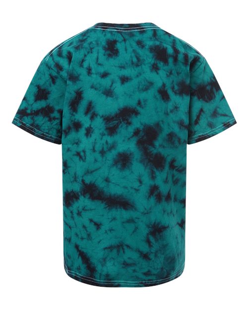 Colortone 1390y Youth Crystal Wash T-shirt - Teal Black