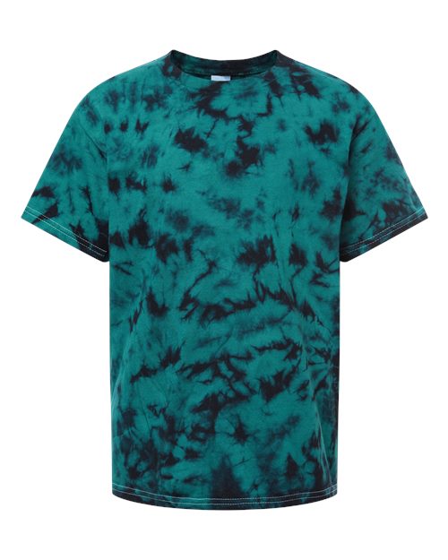 Colortone 1390y Youth Crystal Wash T-shirt - Teal Black