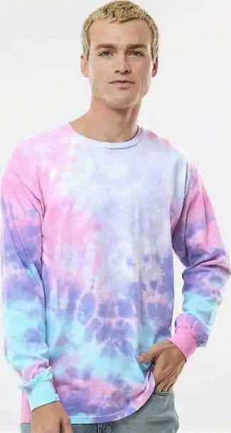 Colortone 2000 Tie Dyed Long Sleeve t Shirt Cotton Candy
