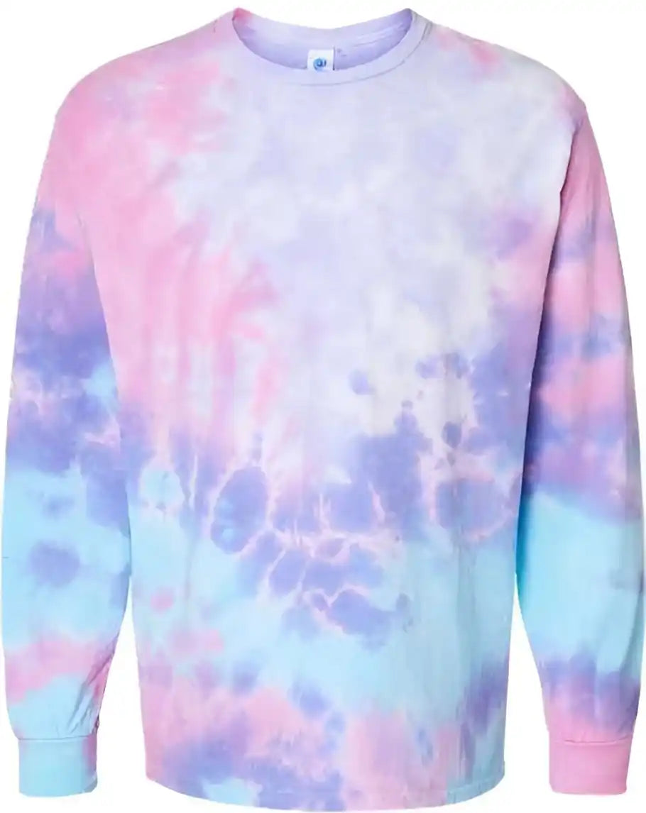 Colortone 2000 Tie Dyed Long Sleeve t Shirt Cotton Candy