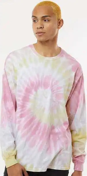 Colortone 2000 Tie-dyed Long Sleeve T-shirt - Desert Rose