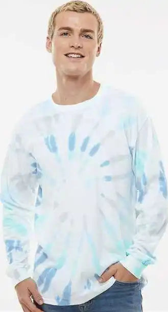 Colortone 2000 Tie-dyed Long Sleeve T-shirt - Glacier