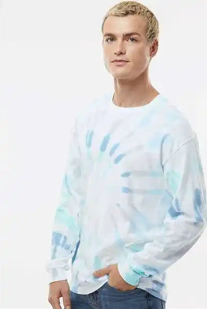 Colortone 2000 Tie-dyed Long Sleeve T-shirt - Glacier