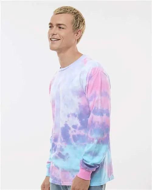 Colortone 2000c Tie-dyed Long Sleeve T-shirt - 2000 - Cotton Candy