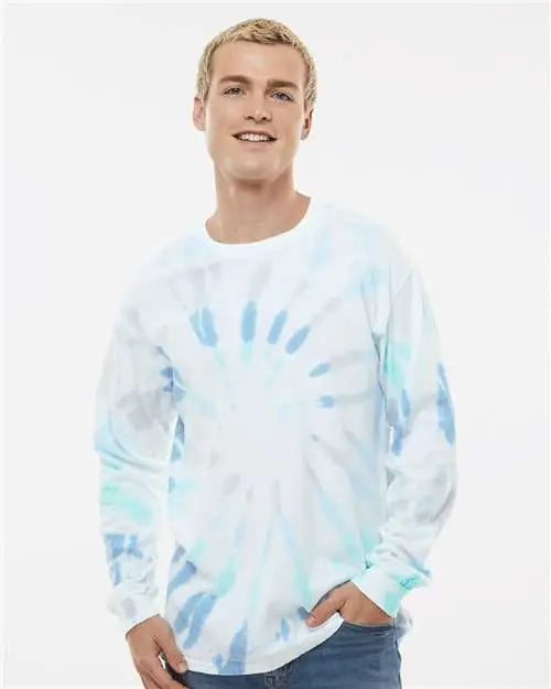 Colortone 2000c Tie-dyed Long Sleeve T-shirt - 2000 - Glacier