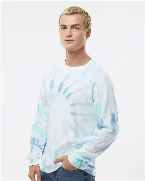 Colortone 2000c Tie-dyed Long Sleeve T-shirt - 2000 - Glacier