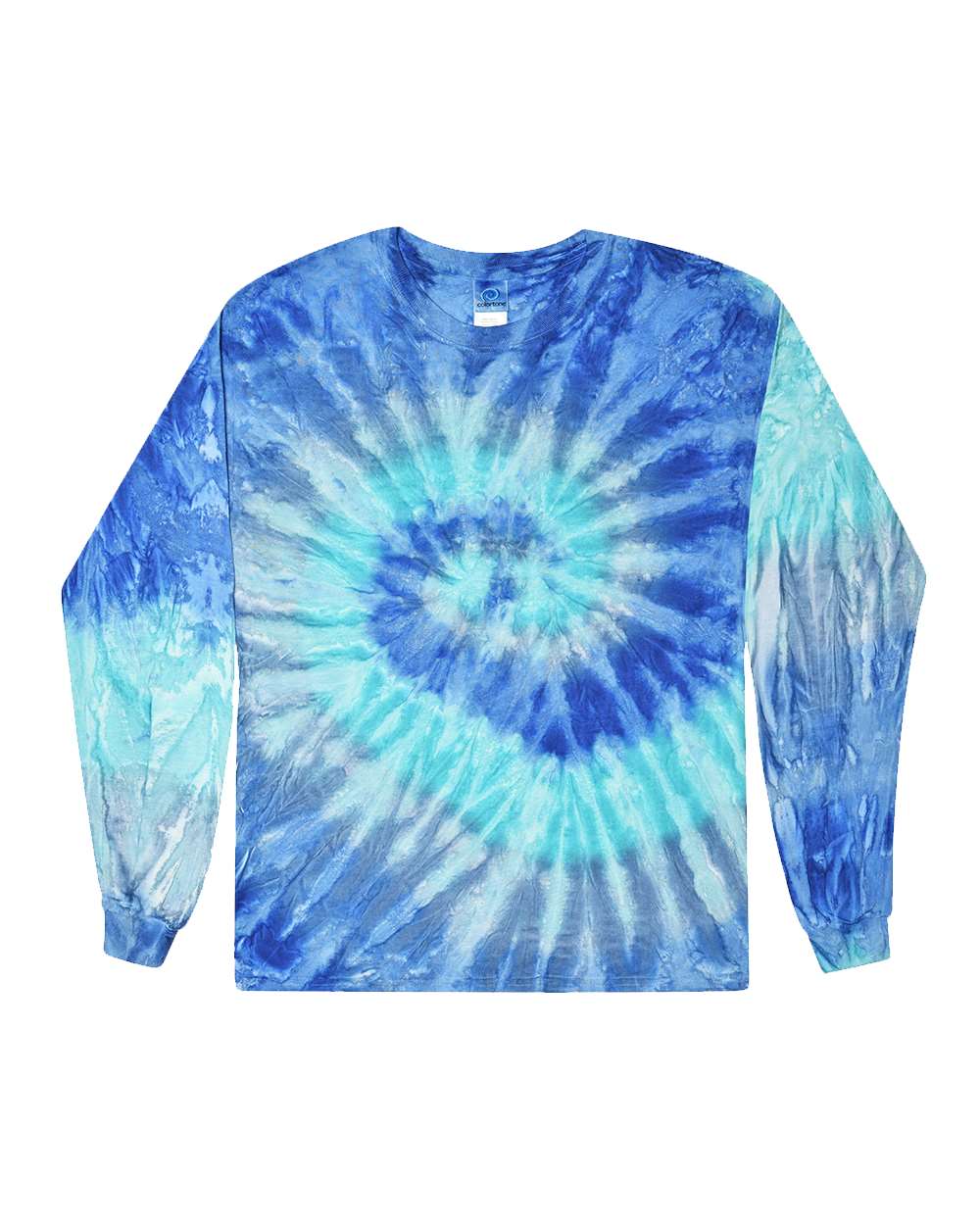 Colortone 2000y Youth Tie-dyed Long Sleeve T-shirt - Blue Jerry