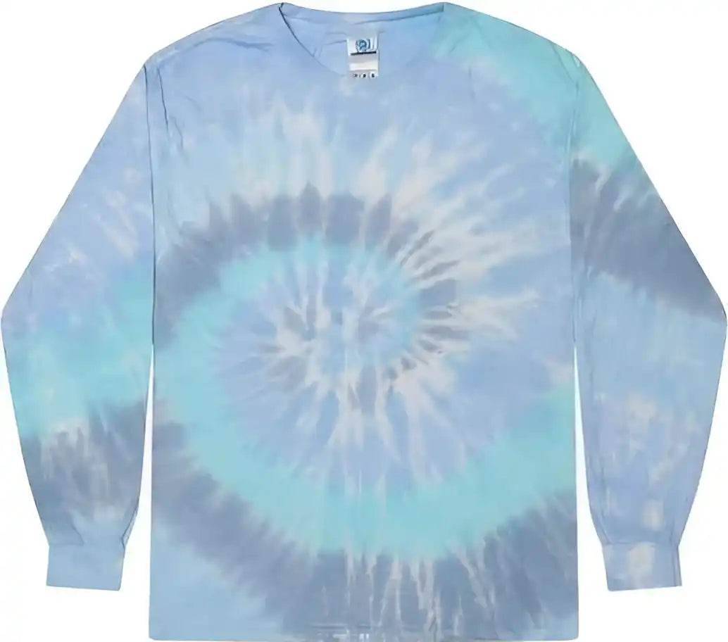 Colortone 2000y Youth Tie Dyed Long Sleeve t Shirt Lagoon
