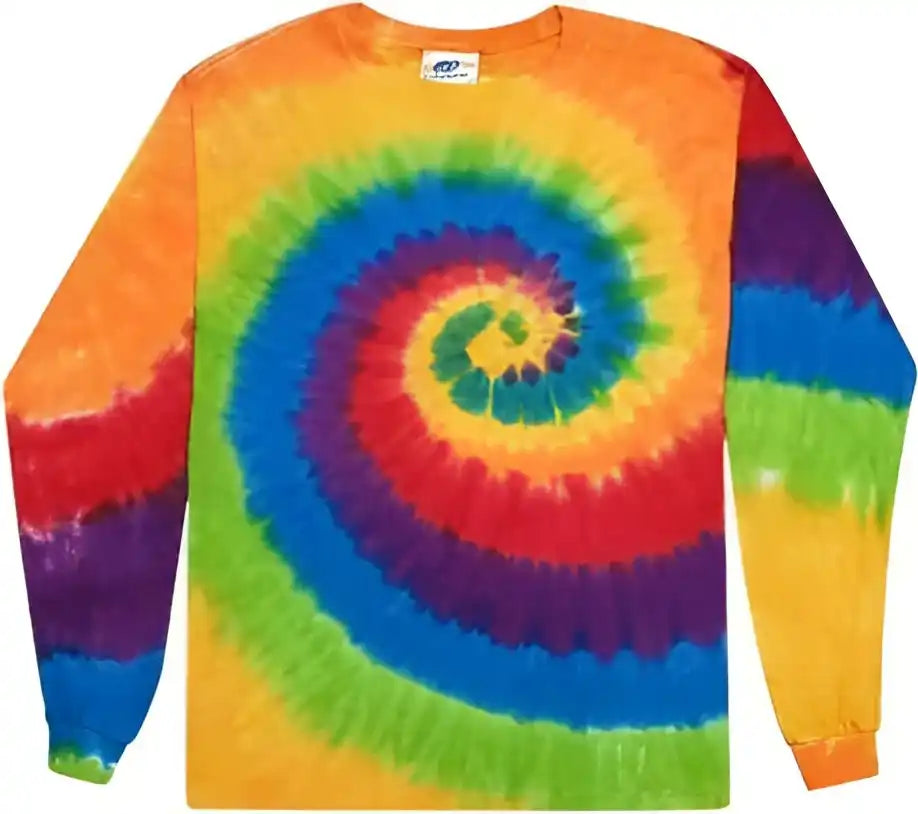 Colortone 2000y Youth Tie Dyed Long Sleeve t Shirt Prism