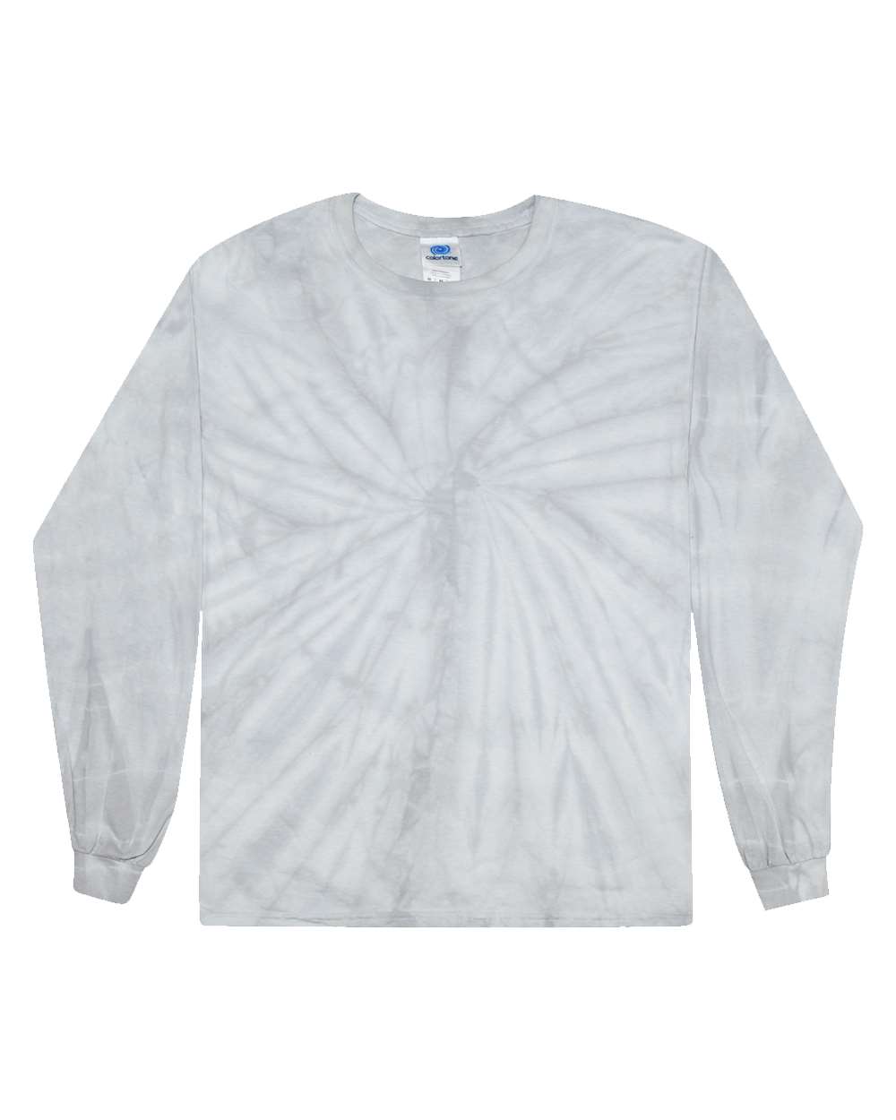 Colortone 2000y Youth Tie-dyed Long Sleeve T-shirt - Spider Silver