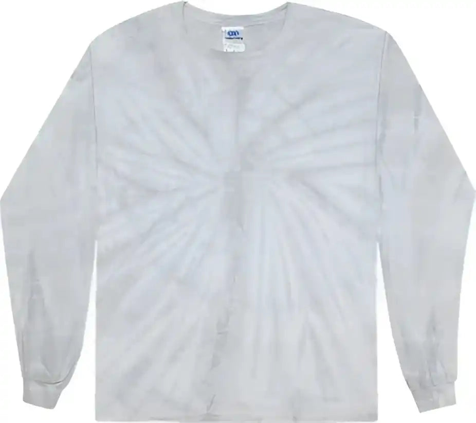 Colortone 2000y Youth Tie Dyed Long Sleeve t Shirt Spider Silver