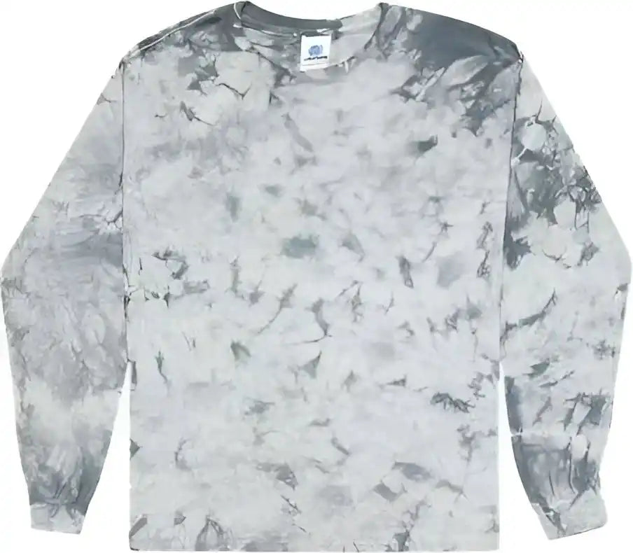 Colortone 2390 Crystal Wash Long Sleeve t Shirt Silver