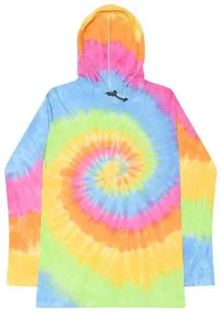 Colortone 2777 Tie Dyed Hooded Long Sleeve t Shirt Eternity