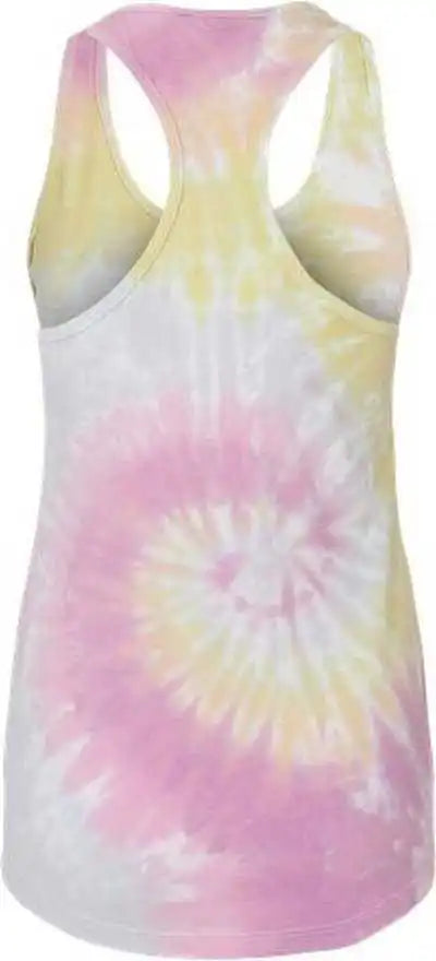 Colortone 3400 Tie Dyed Racerback Tank Top Desert Rose