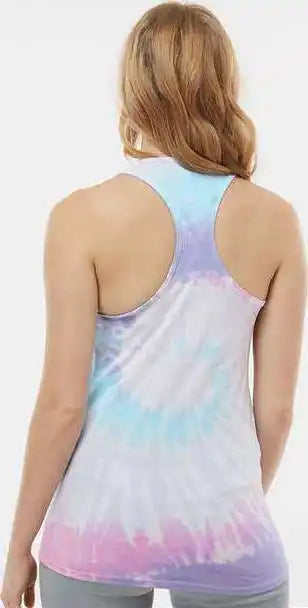 Colortone 3400 Tie Dyed Racerback Tank Top Unicorn
